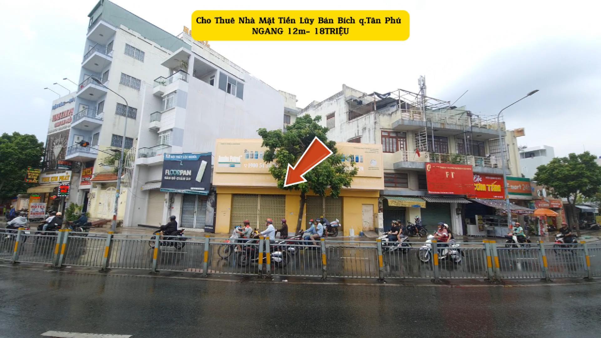 Cho thuê nhà mặt tiền Lũy Bán Bích- NGANG 12M - 18TRIỆU- GẦN NGÃ TƯ - Ảnh chính